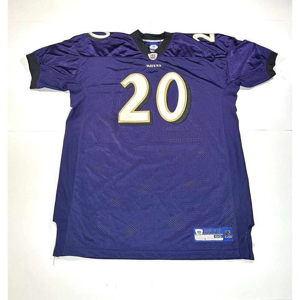 Reebok Baltimore Ravens Ed Reed #20 NFL Stitched Jersey Men's Size 50 Purple